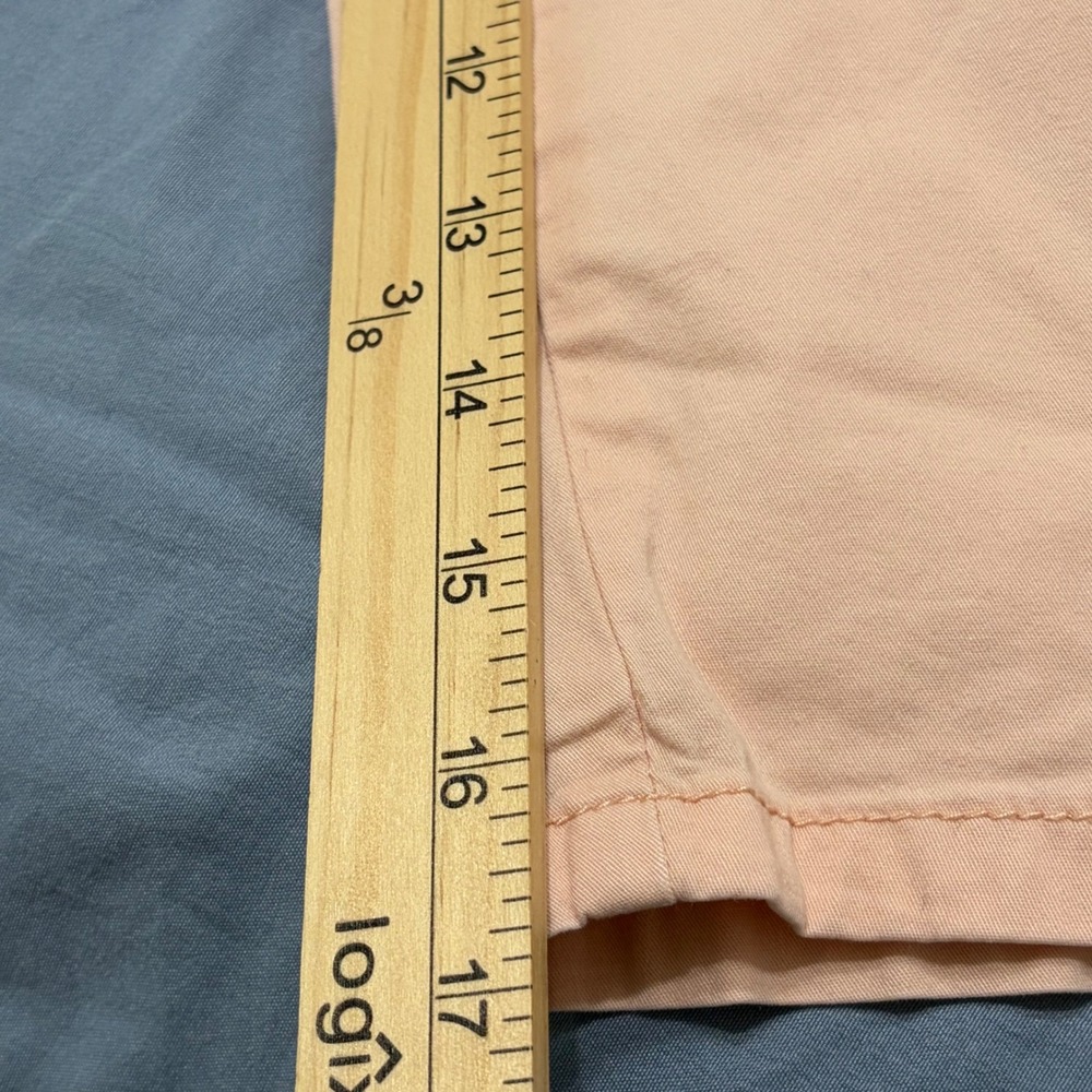Style & Co Womens Peach Pink Snap Hem Capri Pants Size 16 Cropped Stretch Cotton - Picture 7 of 7